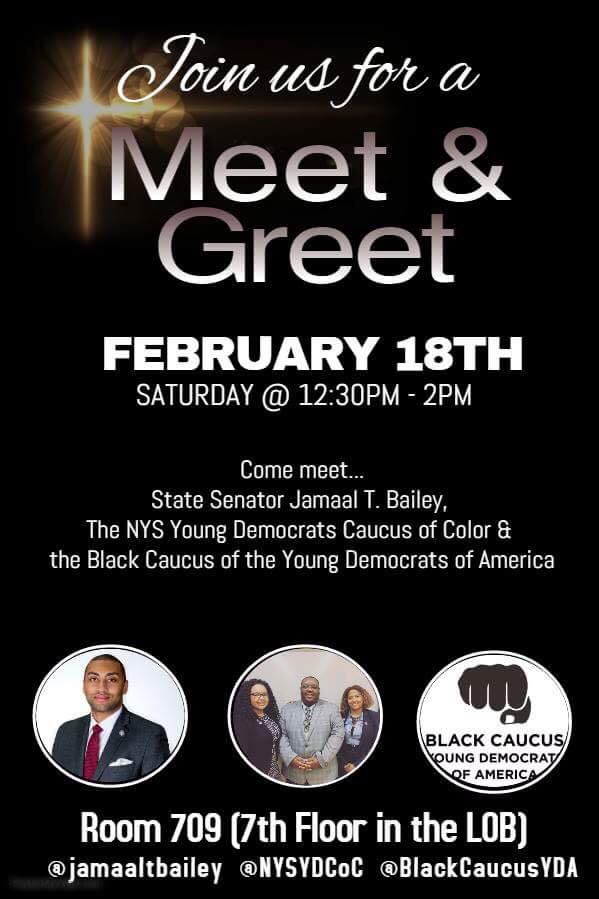 Meet & Greet with State Senator Jamaal T. Bailey