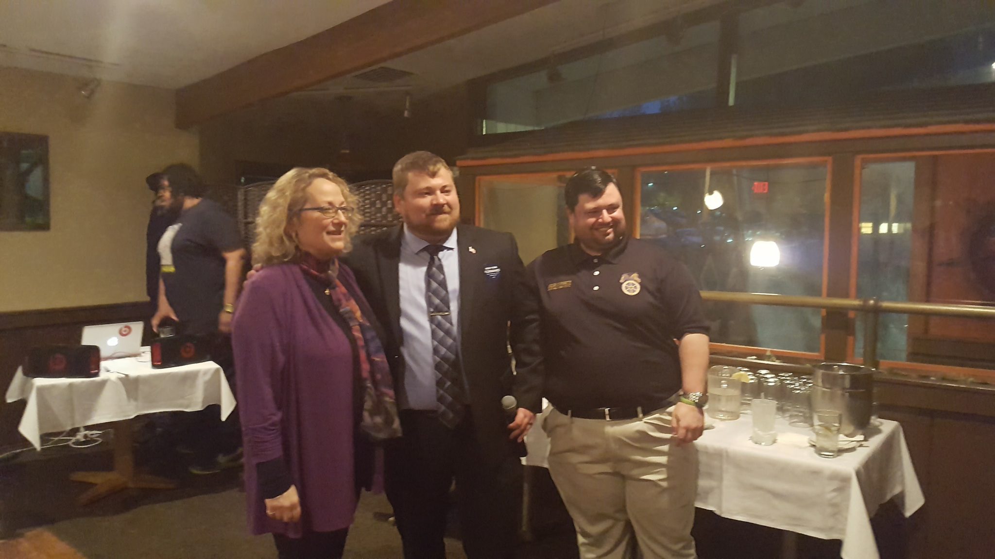 Dutchess County Democratic Chair Elisa Sumner, Dutchess County Young Democrats President John Midwood, and New York State Young Democrats President Mike Corbett