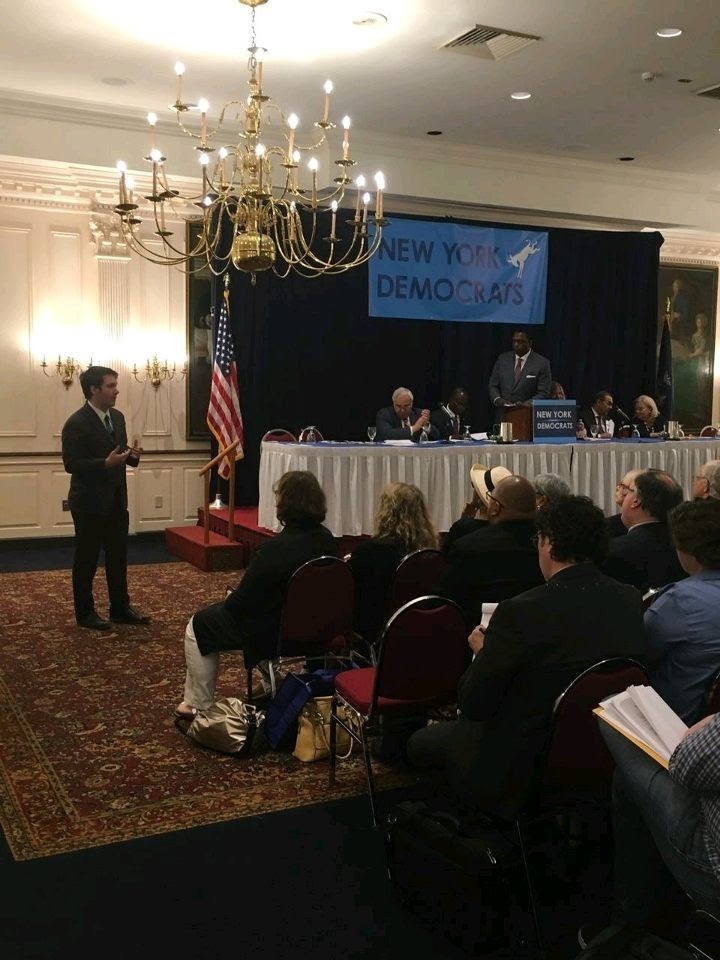 President Patrick Jordan speaking to the New York State Democratic State Committee