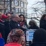 Scott Stringer and Letitia James at the Women's March